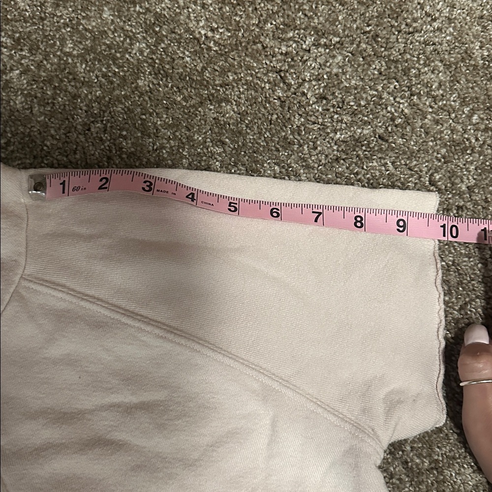 Light Pink Short Sleeve Zip Hoodie - Picture 10 of 13